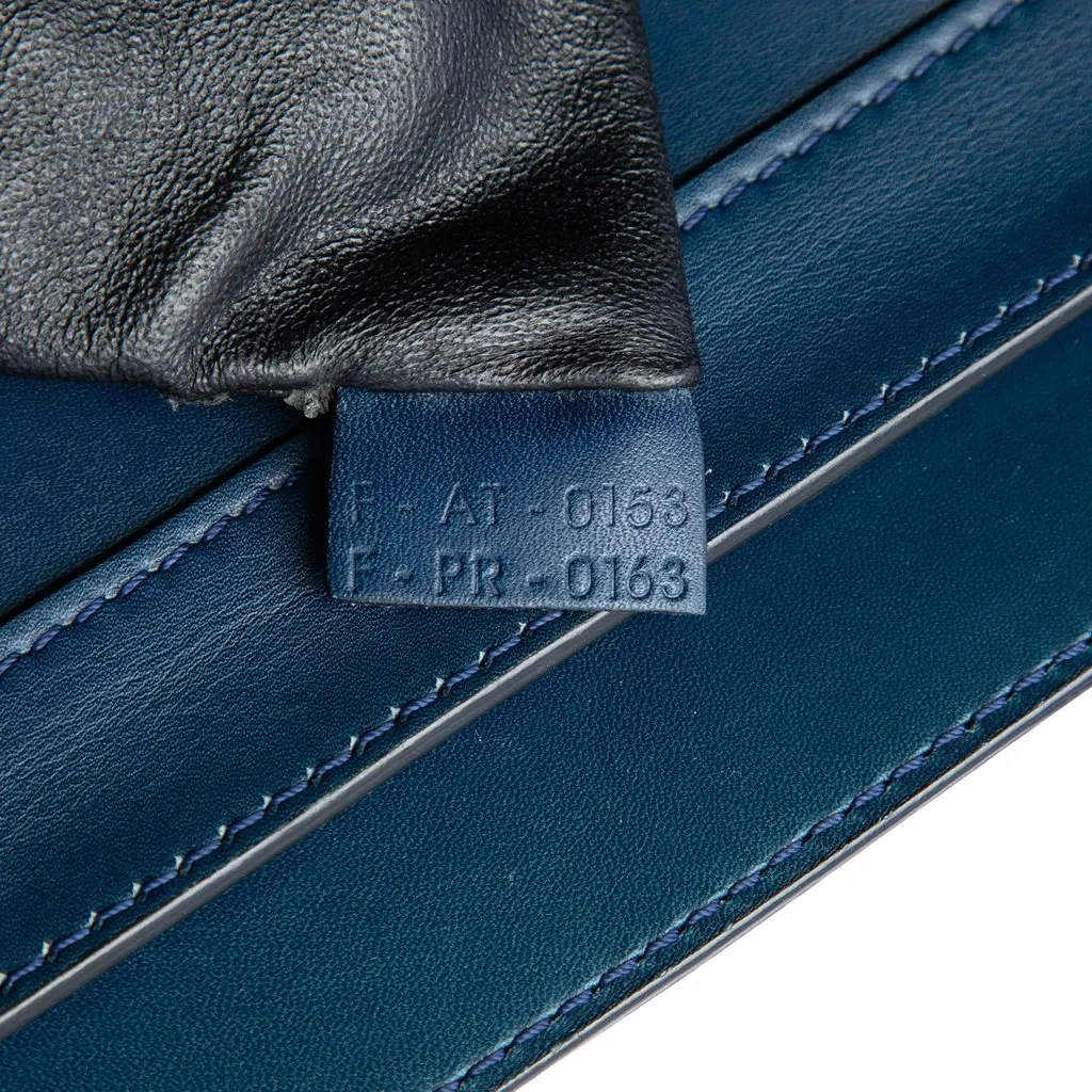 Celine Mini Bicolor Leather Luggage Tote Blue Leather Very good - Box View