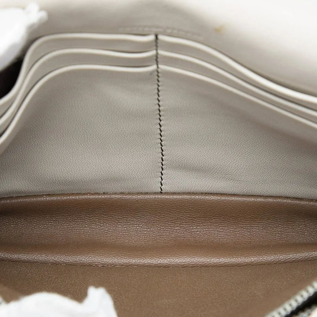 Bottega Veneta Nappa Intrecciato Abstract Wallet On Chain White Leather Very good - Model View