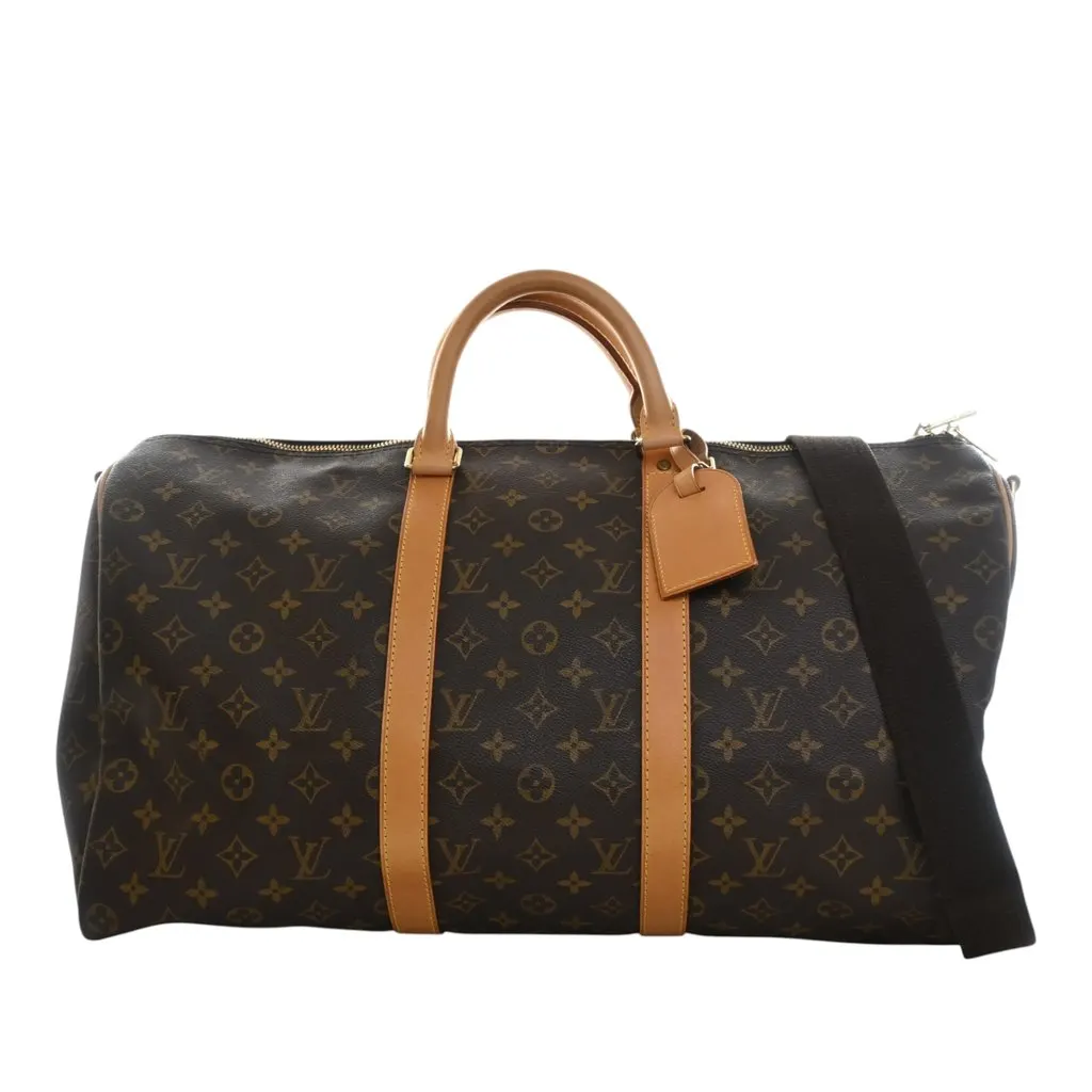 Louis Vuitton Monogram Keepall Bandouliere 50 Brown Very good - Front View