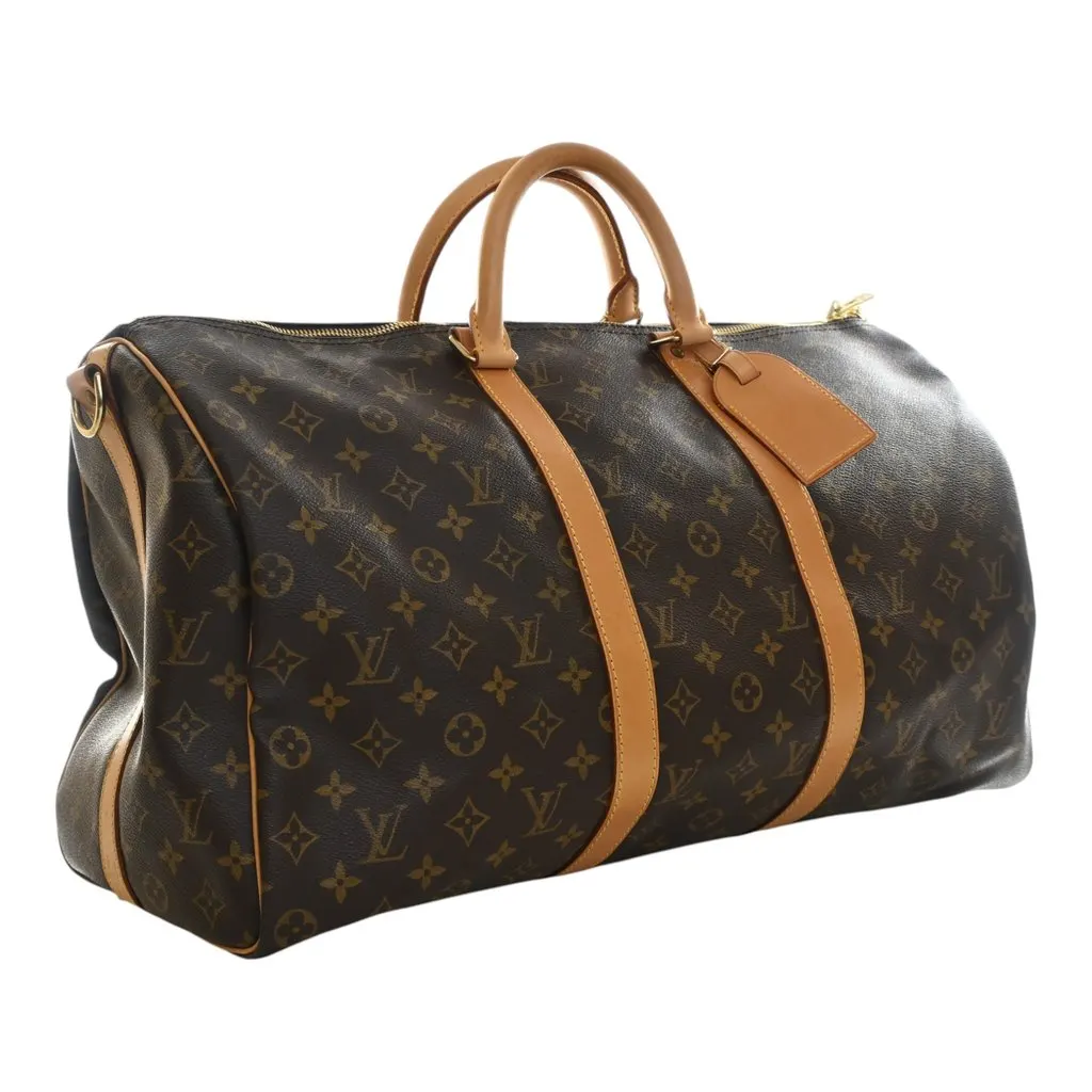 Louis Vuitton Monogram Keepall Bandouliere 50 Brown Very good - Back View