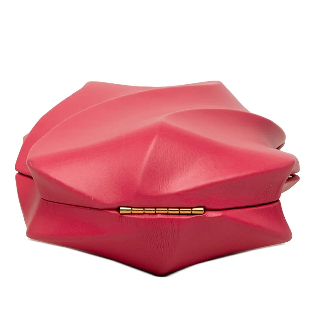 Bottega Veneta Calfskin The Whirl Clutch Pink Leather Very good - Inside View