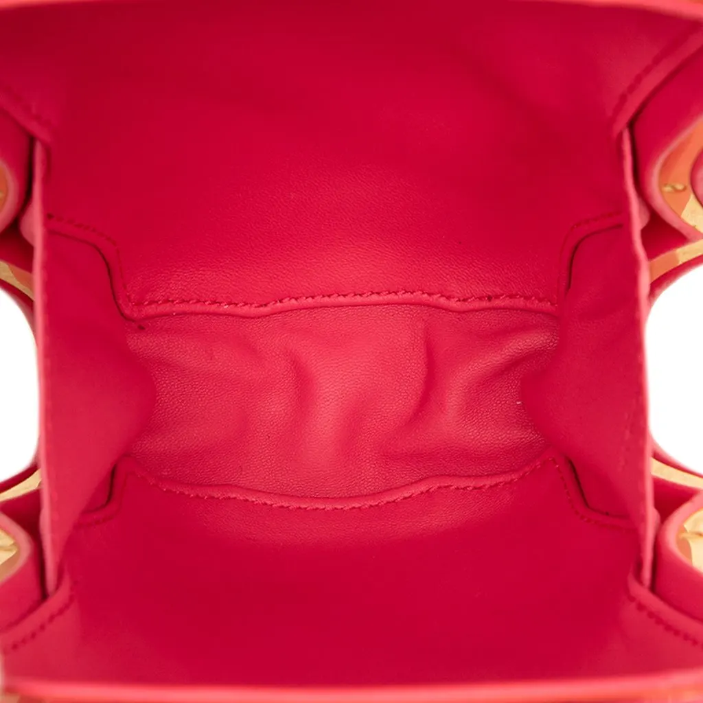 Bottega Veneta Calfskin The Whirl Clutch Pink Leather Very good - Model View