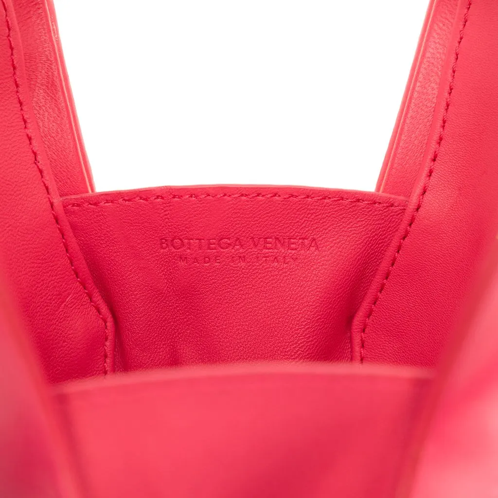 Bottega Veneta Calfskin The Whirl Clutch Pink Leather Very good - Box View