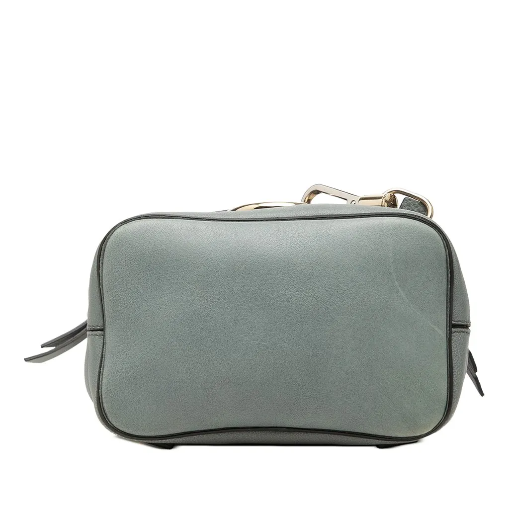 Chloé Mini Calfskin and Suede Faye Backpack Blue Leather Very good - Inside View