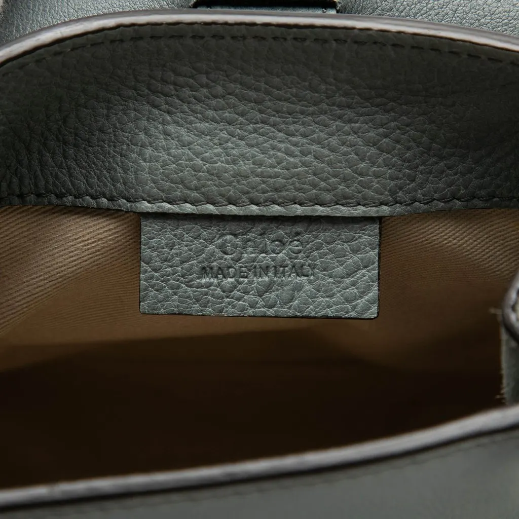 Chloé Mini Calfskin and Suede Faye Backpack Blue Leather Very good - Box View