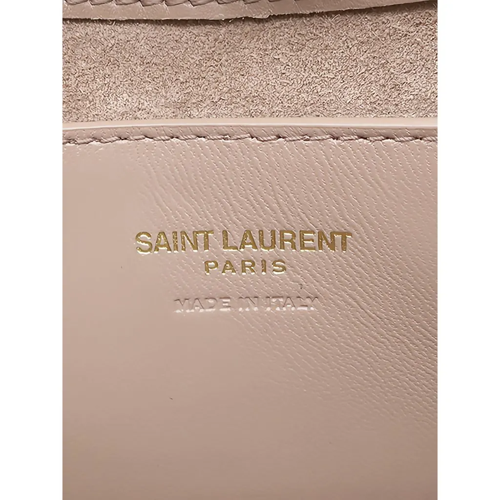 Saint Laurent Mini Smooth Calfskin Le 5 a 7 Beige Leather Very good - Box View