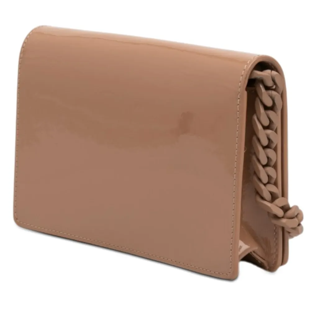 Off-White Patent Jitney 0.5 Crossbody Brown Leather Good - Back View
