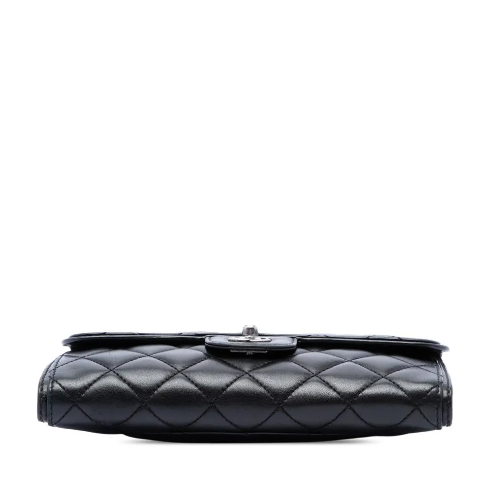 Chanel Small Quilted Lambskin Citizen Zip Flap Black Leather Very good - Inside View