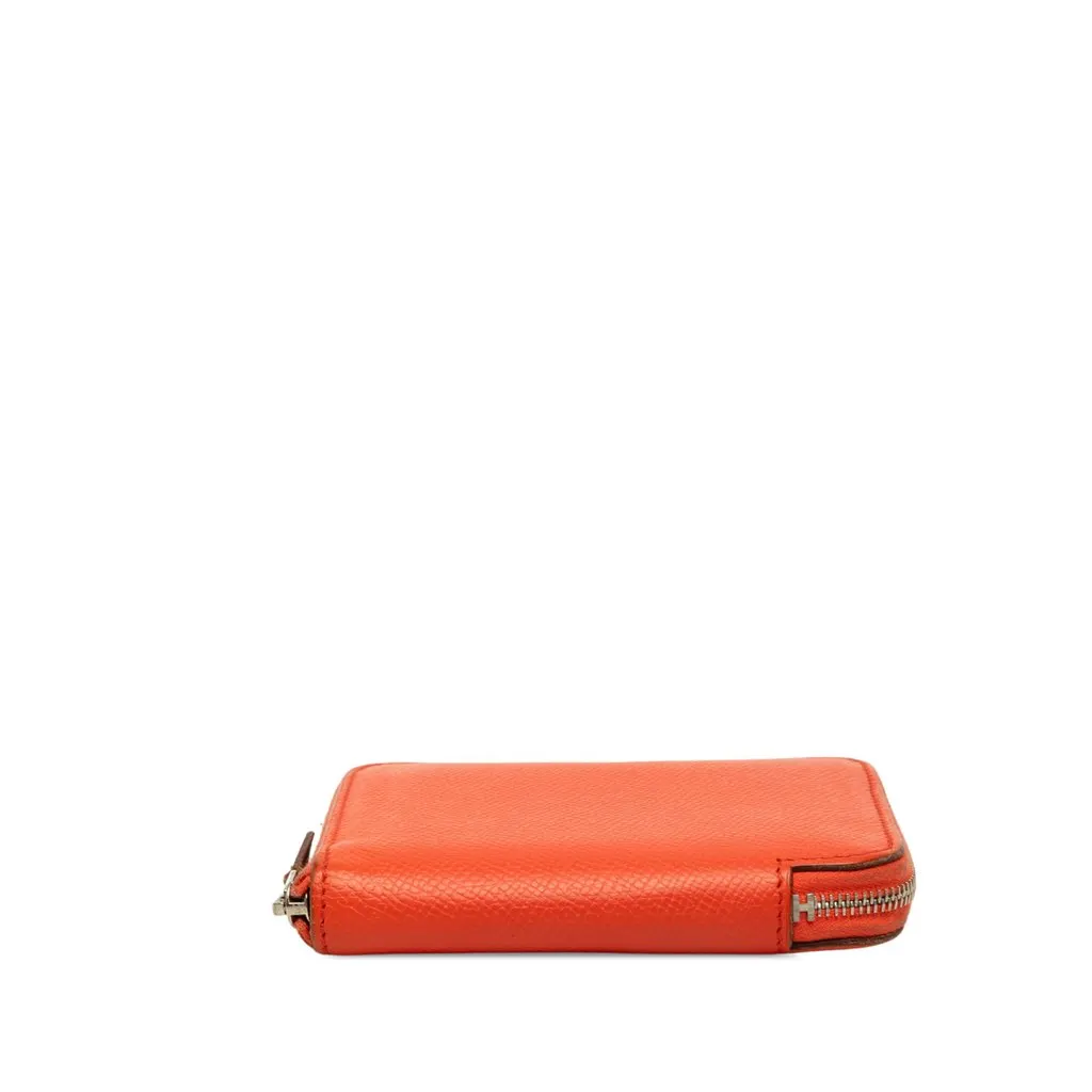 Hermès Epsom Silk In Compact Wallet Orange Leather Very good - Inside View