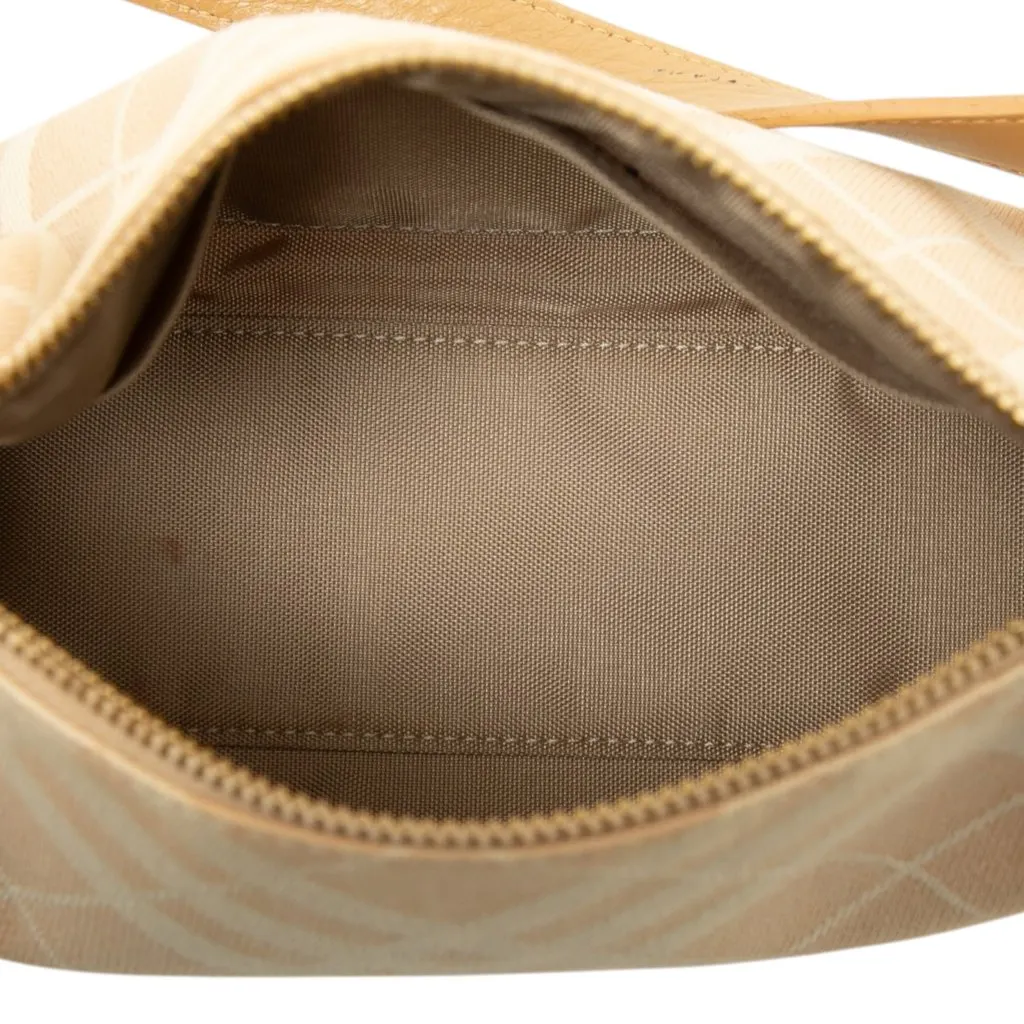 Burberry Nova Check Canvas Shoulder Bag Beige Canvas Good - Model View