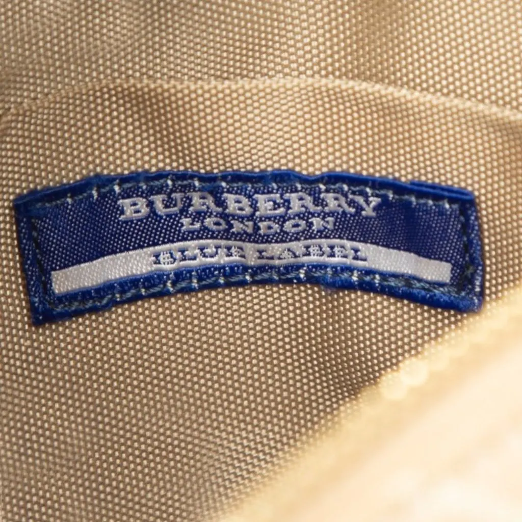 Burberry Nova Check Canvas Shoulder Bag Beige Canvas Good - Box View