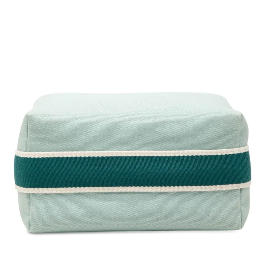 Hermès Small Toile Bride A Brac Case Blue Canvas Very good - Inside View