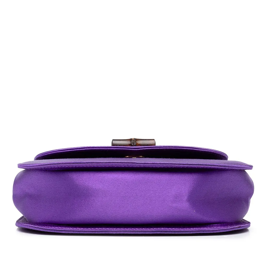 Gucci Mini Satin Bamboo Night Purple Satin Very good - Inside View