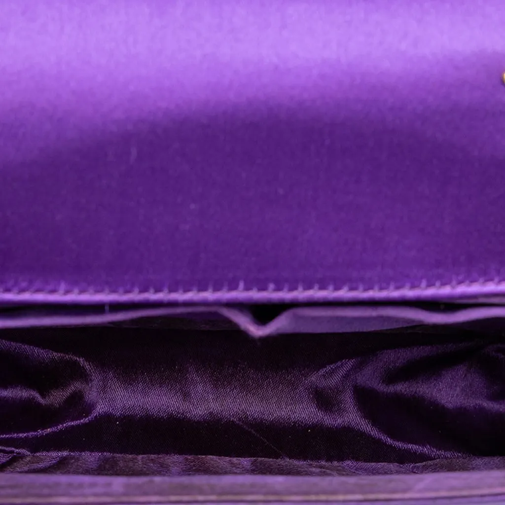 Gucci Mini Satin Bamboo Night Purple Satin Very good - Model View