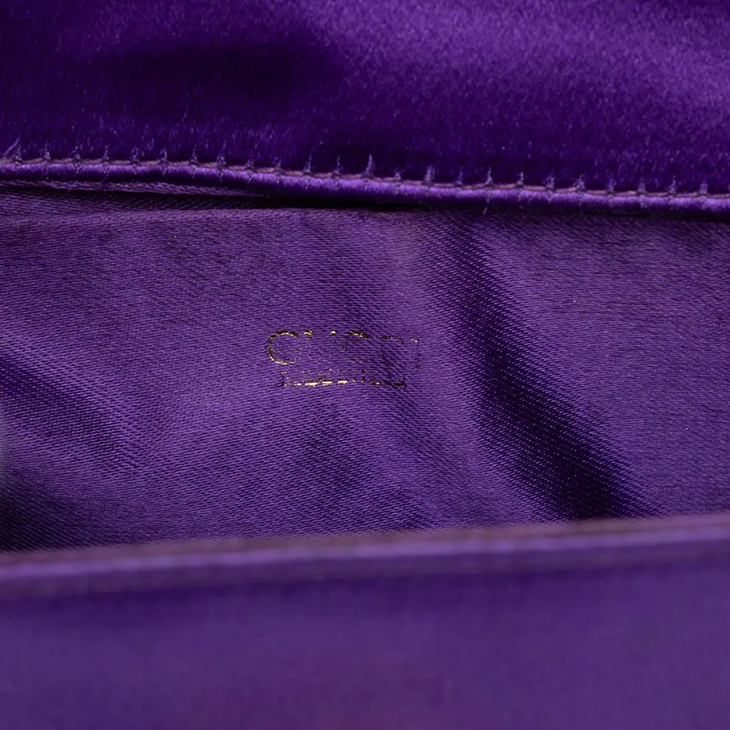 Gucci Mini Satin Bamboo Night Purple Satin Very good - Box View