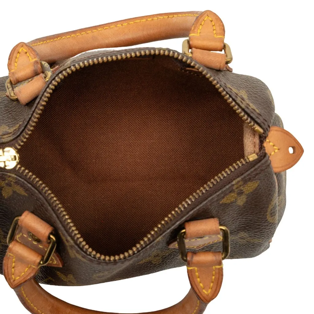 Louis Vuitton Monogram Mini Speedy HL Brown Canvas Good - Model View