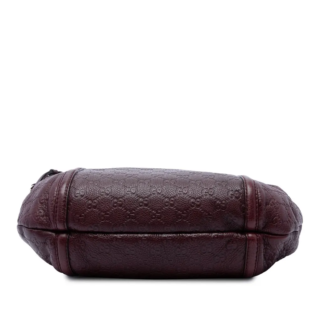 Gucci Medium Guccissima Techno Horsebit Hobo Red Leather Very good - Inside View
