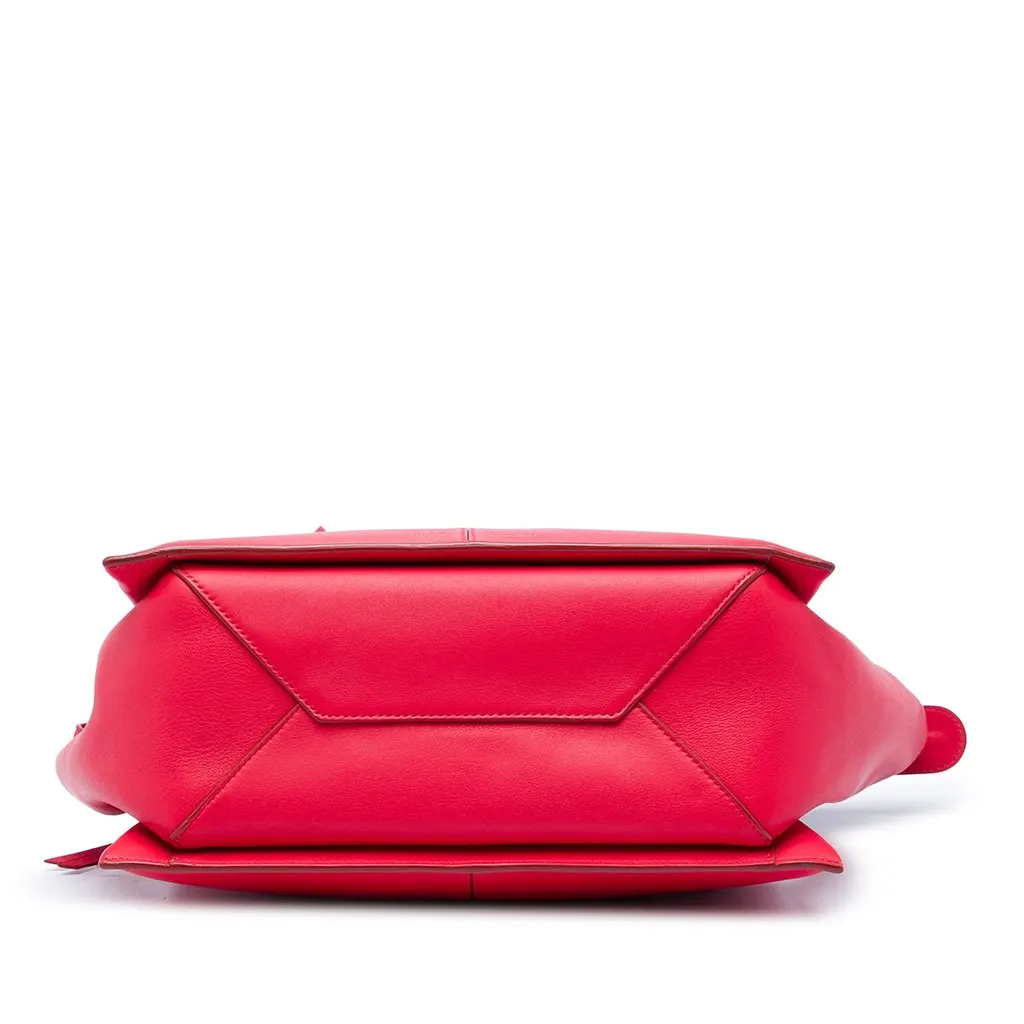 Celine Small Leather Trifold Tote Red Leather Very good - Inside View