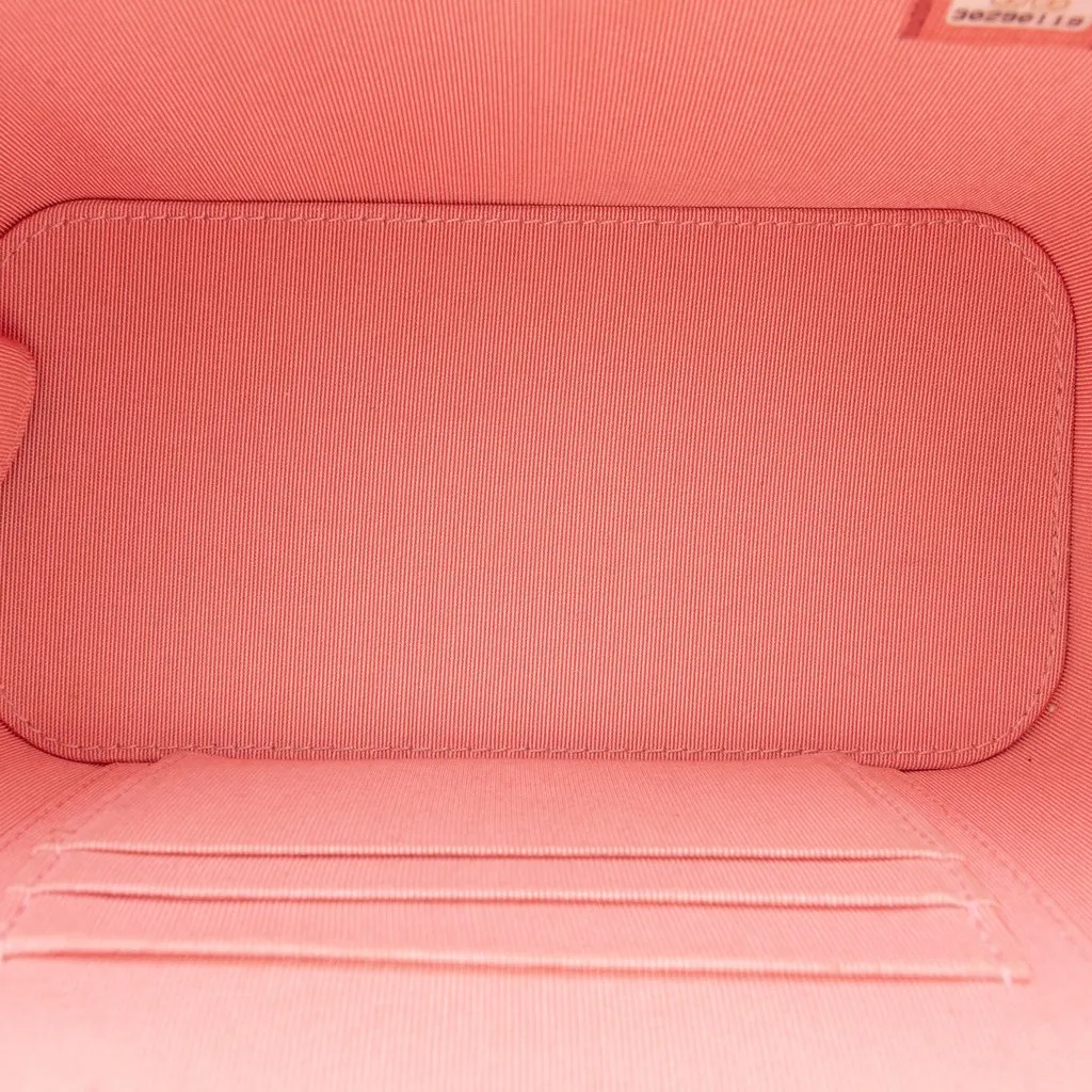 Chanel Small Quilted Lambskin Trendy CC Vanity Case with Chain Pink Leather Very good - Model View