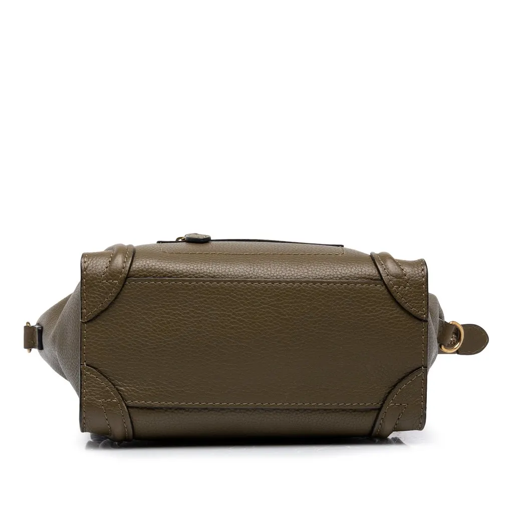 Celine Nano Leather Luggage Tote Brown Leather Very good - Inside View