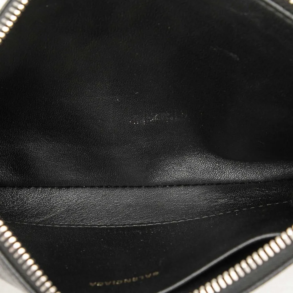 Balenciaga Leather Ville Logo Clutch M Black Leather Very good - Model View