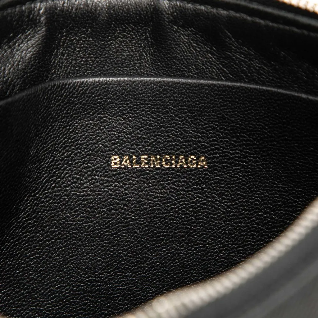 Balenciaga Leather Ville Logo Clutch M Black Leather Very good - Box View