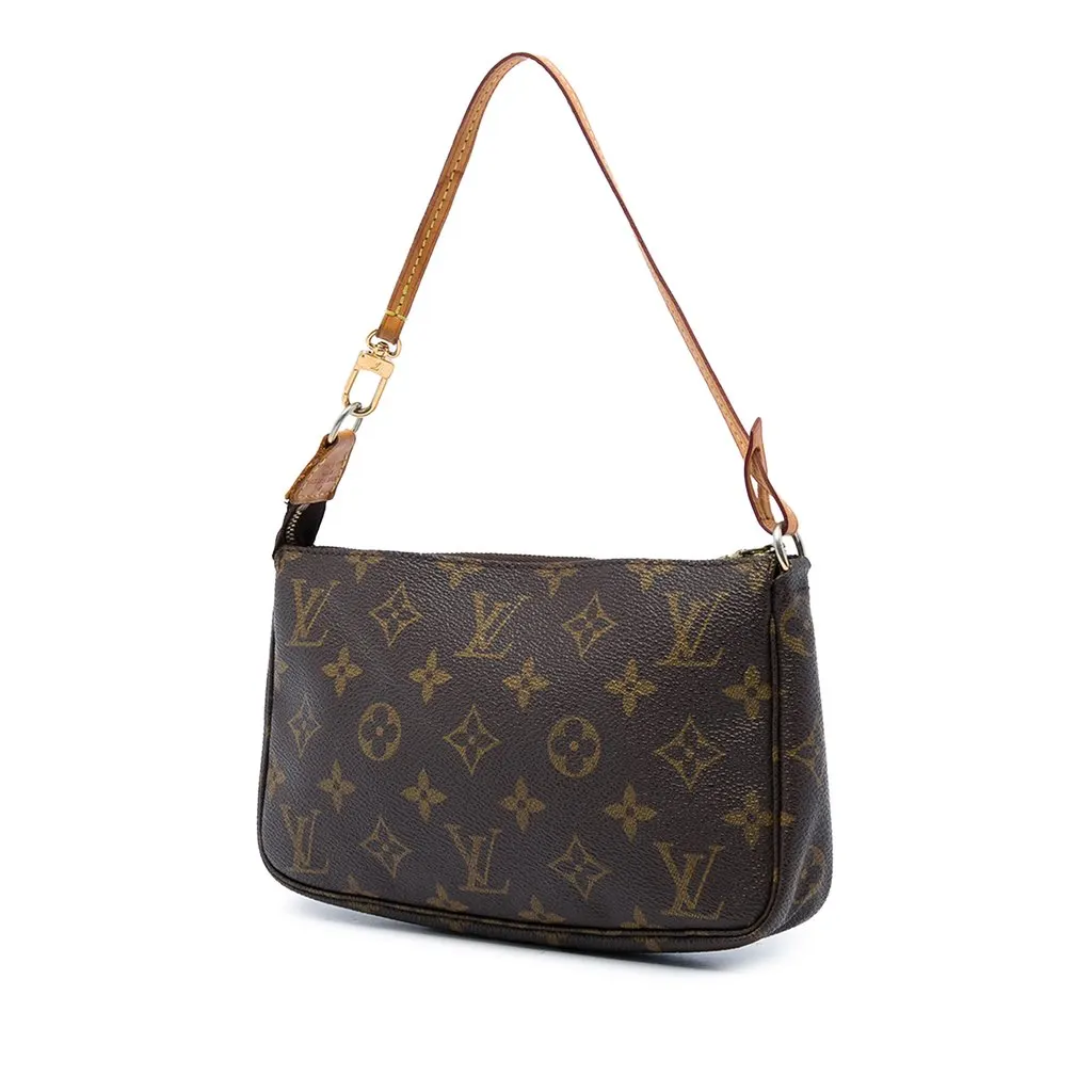 Louis Vuitton Monogram Pochette Accessoires Brown Canvas Good - Back View
