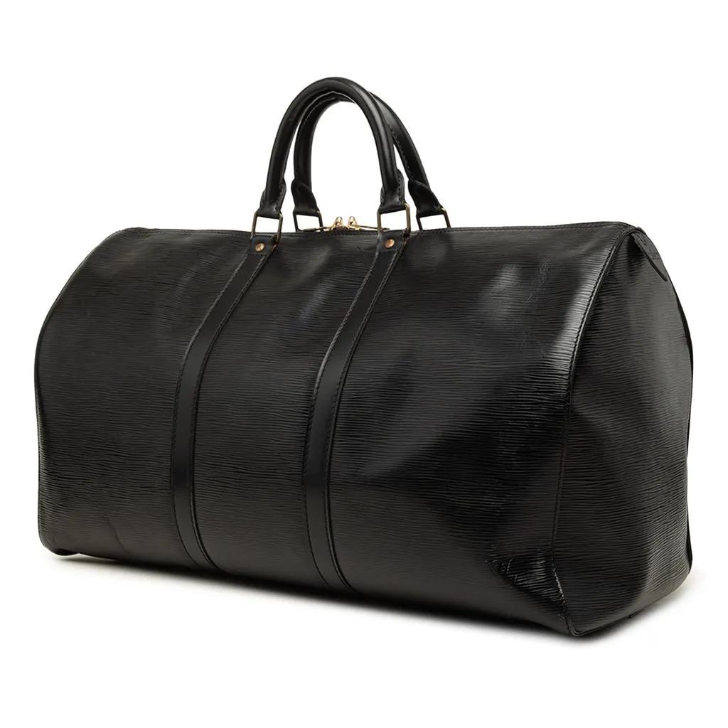 Louis Vuitton Epi Keepall 50 Black Leather Very good - Back View