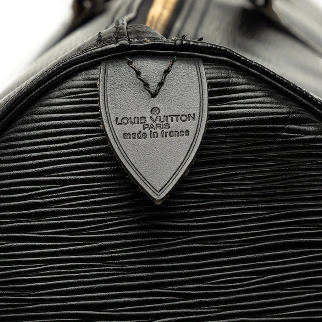 Louis Vuitton Epi Keepall 50 Black Leather Very good - Box View