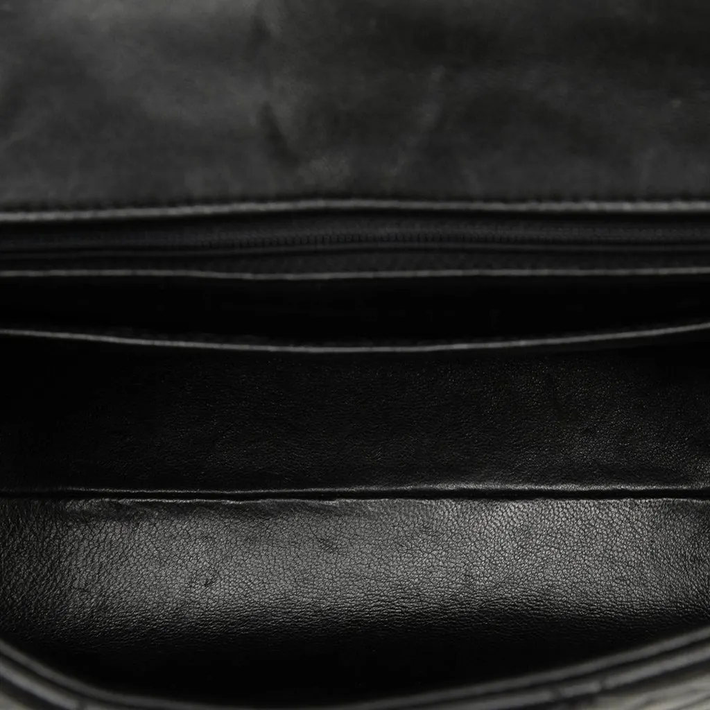 Chanel Mini Quilted Lambskin Kelly Top Handle Bag Black Leather Very good - Model View