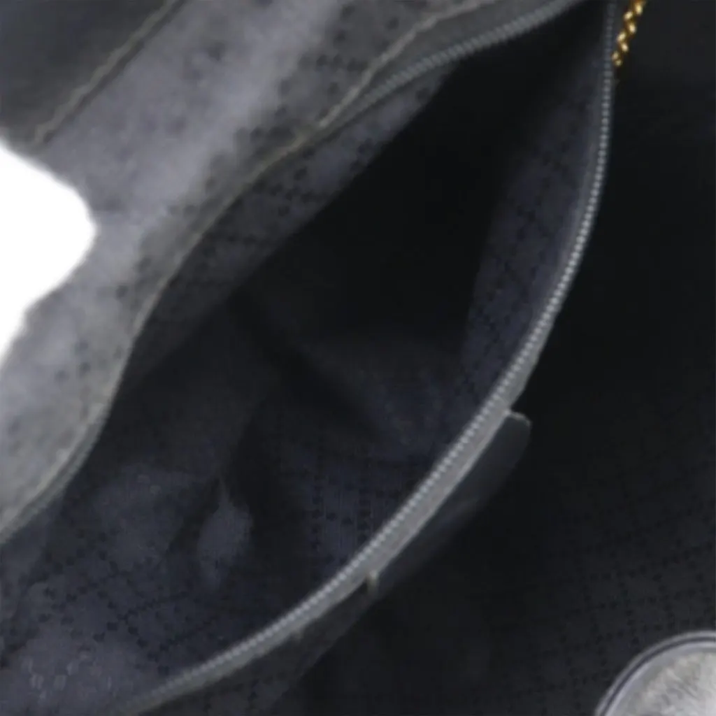 Gucci Calfskin Bamboo Drawstring Backpack Black Leather Very good - Box View