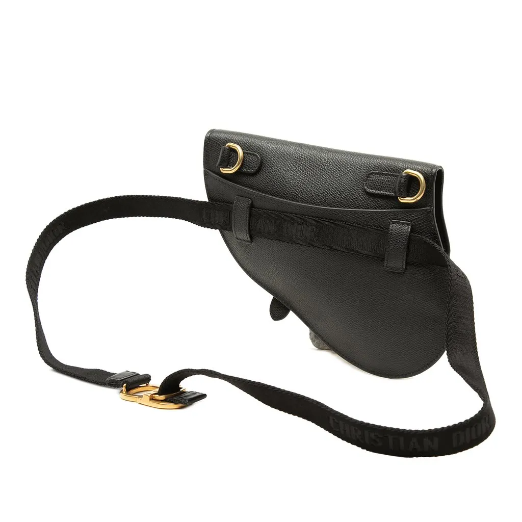 Dior Leather Saddle Belt Bag Black Leather Very good - Back View