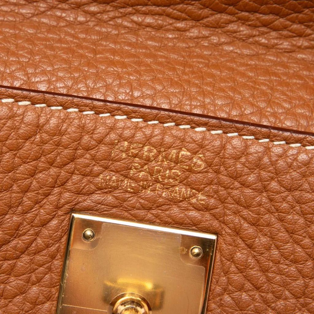 Hermès Clemence Kelly II Retourne 35 Brown Leather Good - Box View