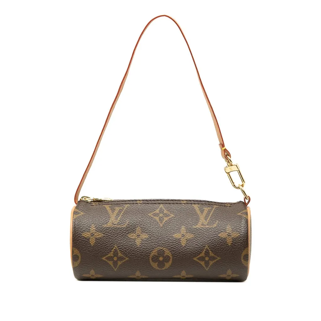 Louis Vuitton Monogram Papillon Pochette Brown Canvas Very good - Front View