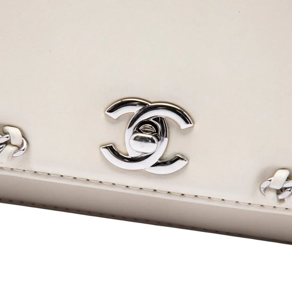 Chanel Small Calfskin Braided Chic Flap White Leather Very good - Box View