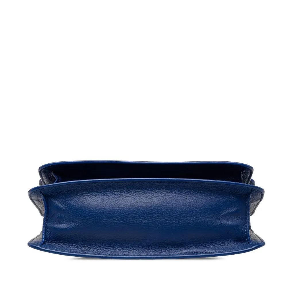 Chanel Small CC Caviar Box Urban Companion Flap Blue Leather Very good - Inside View