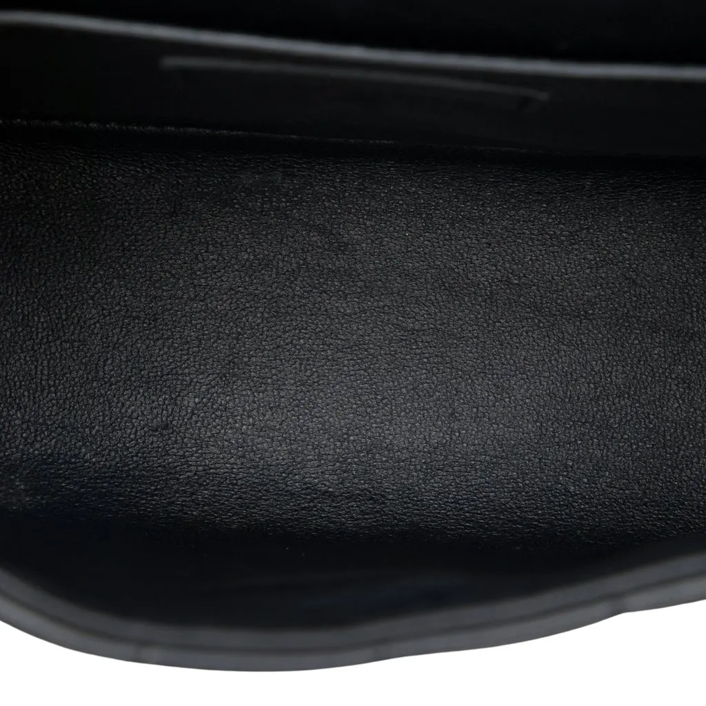 Saint Laurent Medium Lambskin Monogram Vicky Chain Bag Black Leather Good - Model View