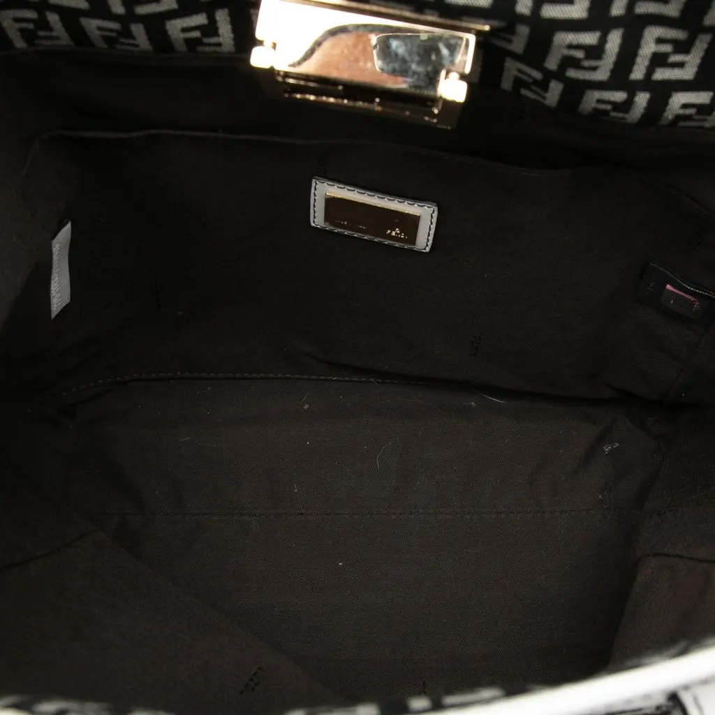 Fendi Zucchino Canvas Tote Black Canvas Very good - Model View