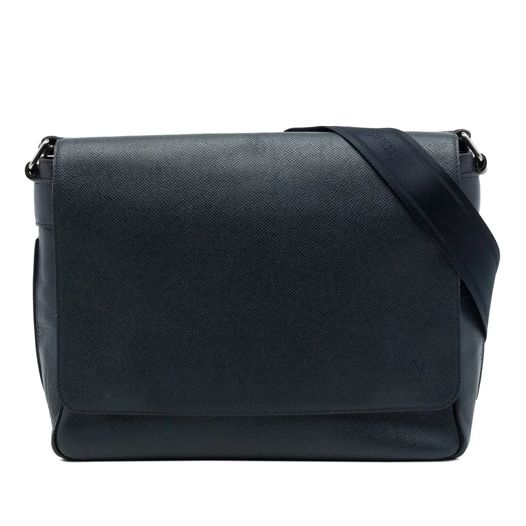 Louis Vuitton Taiga Roman MM Blue Leather Good - Front View