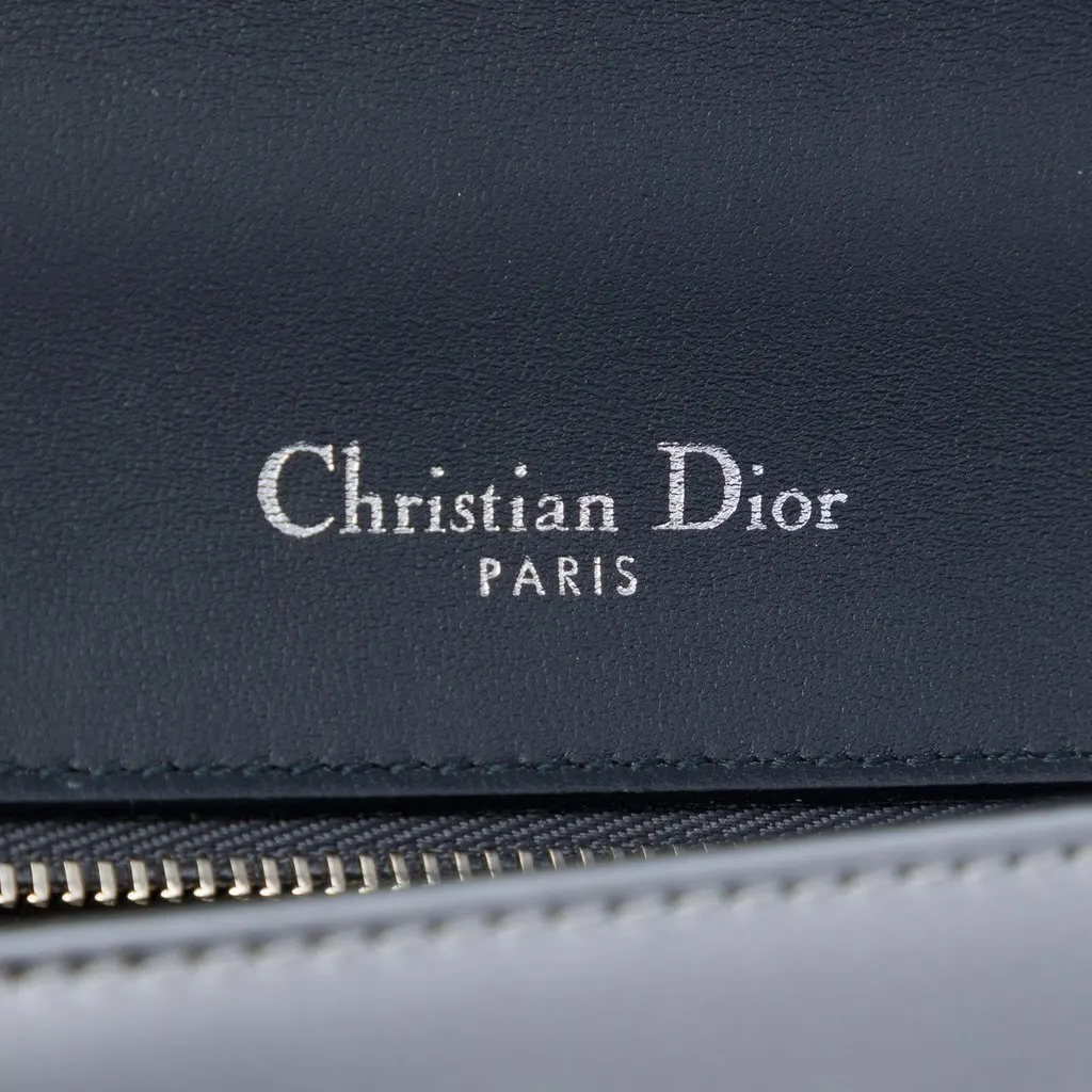 Dior Small Metallic Patent Microcannage Diorama Flap Silver Leather Good - Box View