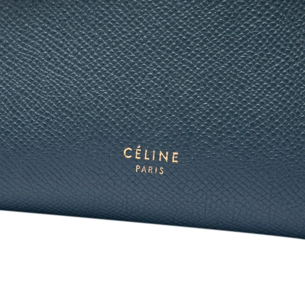 Celine Nano Grained Calfskin Belt Bag Blue Leather Very good - Box View