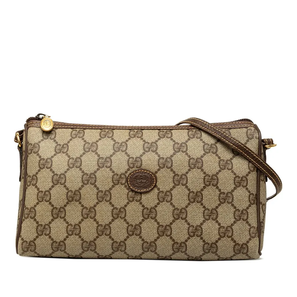 Gucci GG Supreme Plus Crossbody Beige Canvas Good - Front View