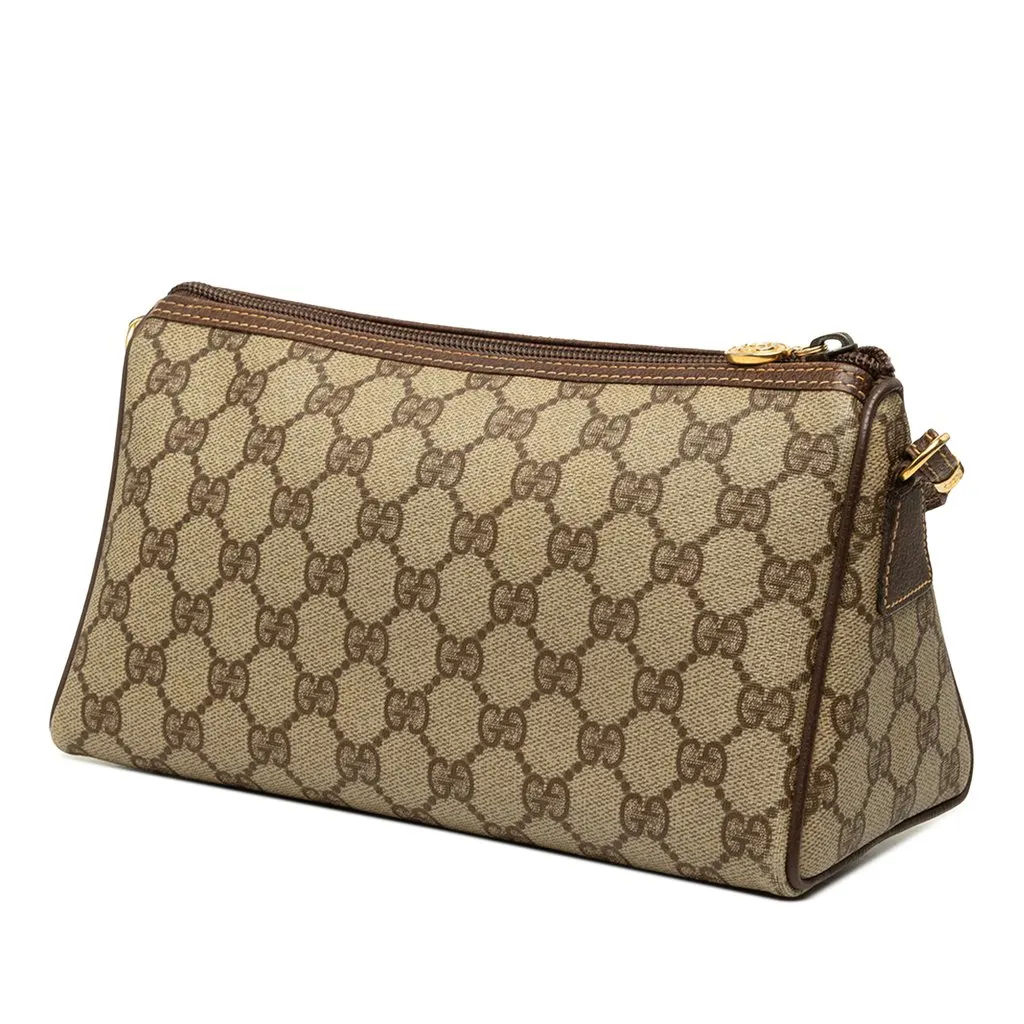 Gucci GG Supreme Plus Crossbody Beige Canvas Good - Back View