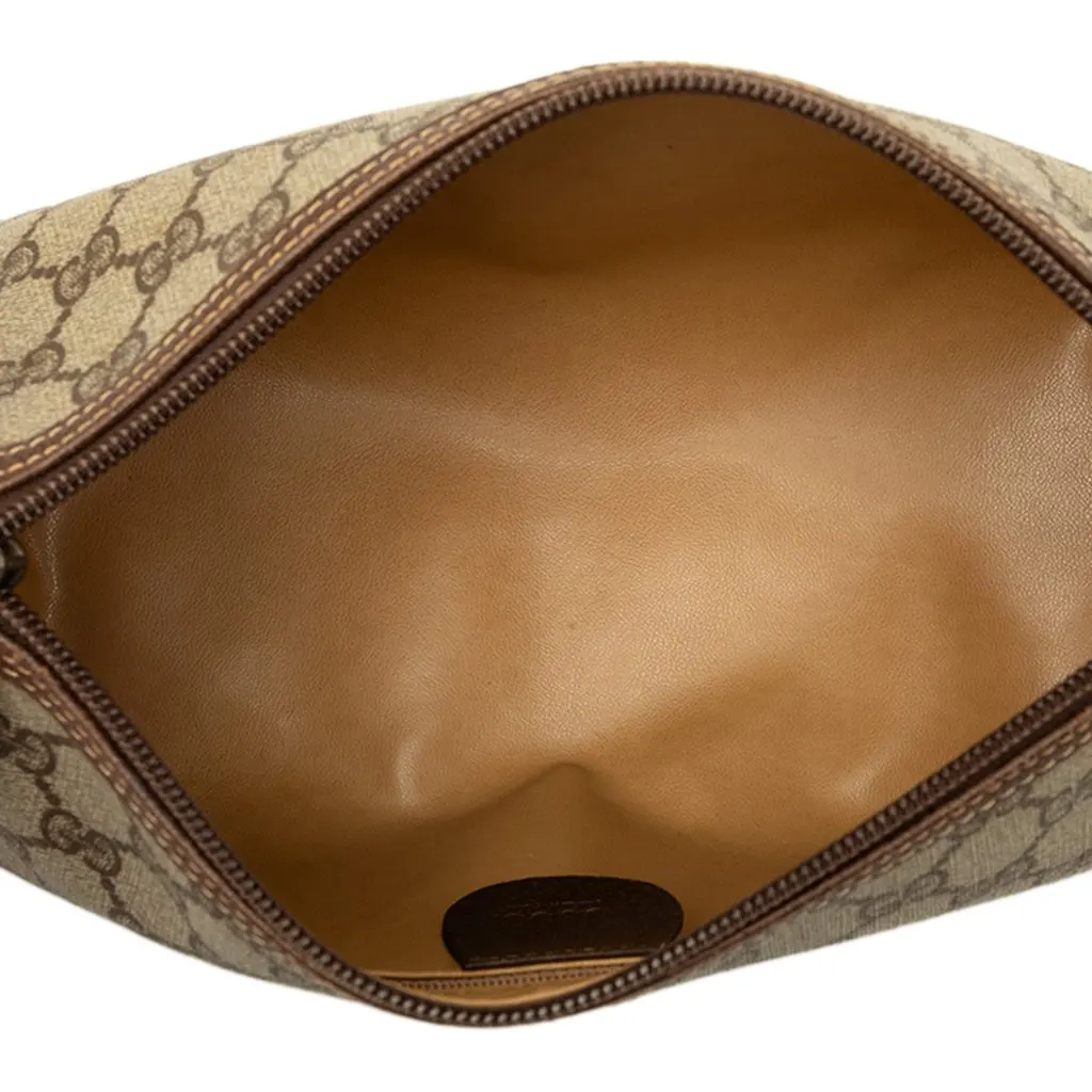Gucci GG Supreme Plus Crossbody Beige Canvas Good - Model View