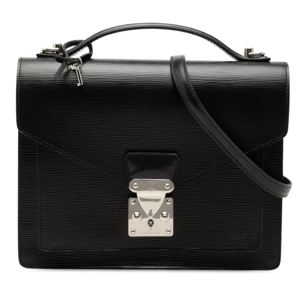 Louis Vuitton Epi Monceau 28 Black Leather Very good - Front View