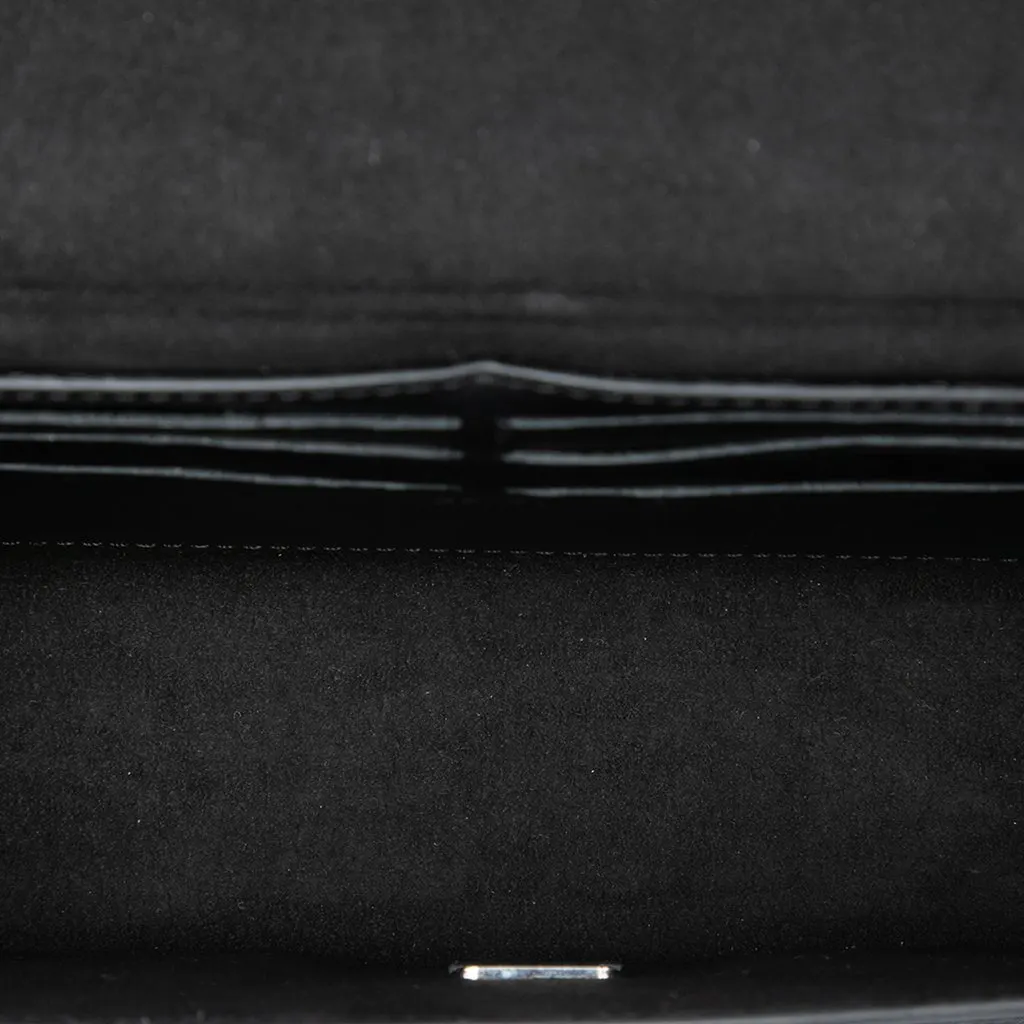 Fendi Leather Soft Trunk Baguette Satchel Black Leather Very good - Model View