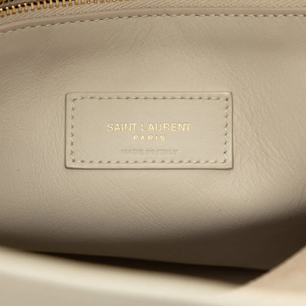 Saint Laurent Large Leather Supple Le 5 a 7 Soft Hobo Brown Leather Very good - Box View