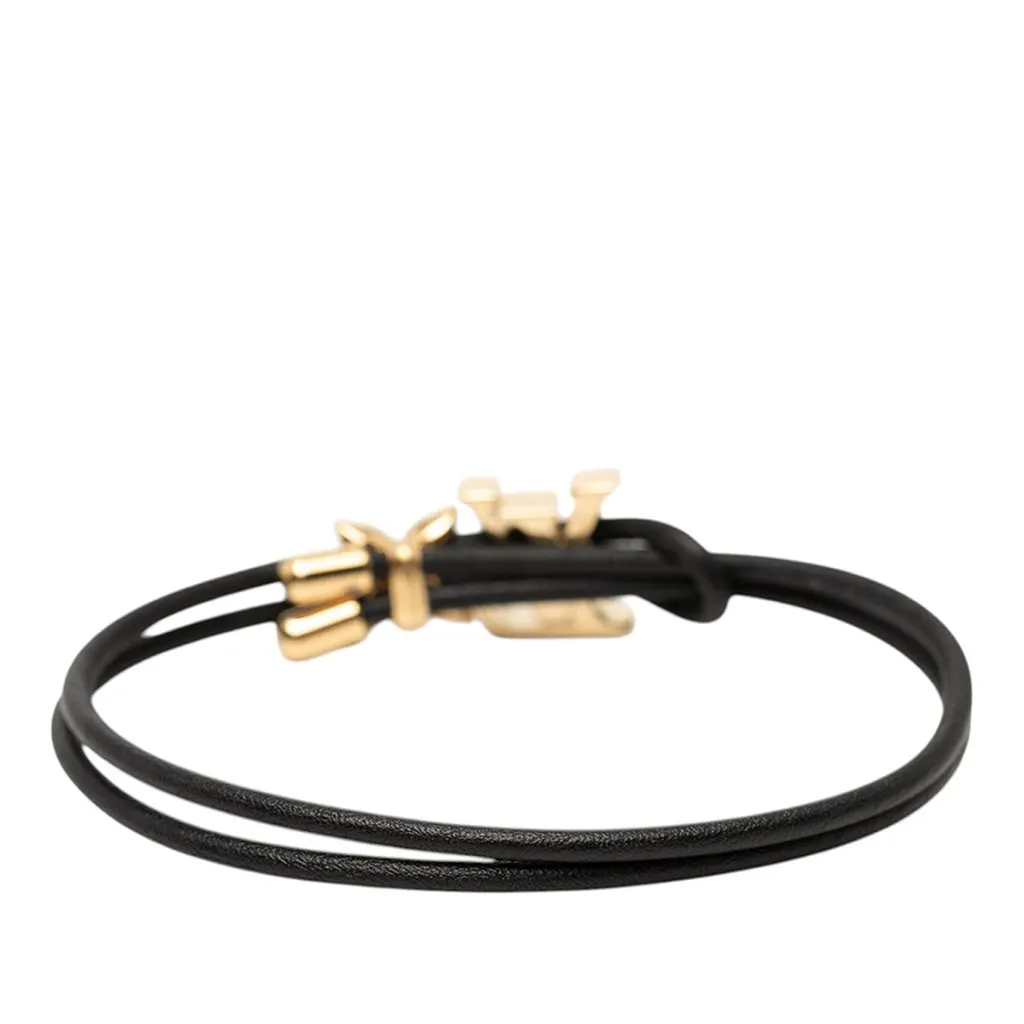Louis Vuitton Leather LV Bloom Bracelet Black Leather Very good - Inside View
