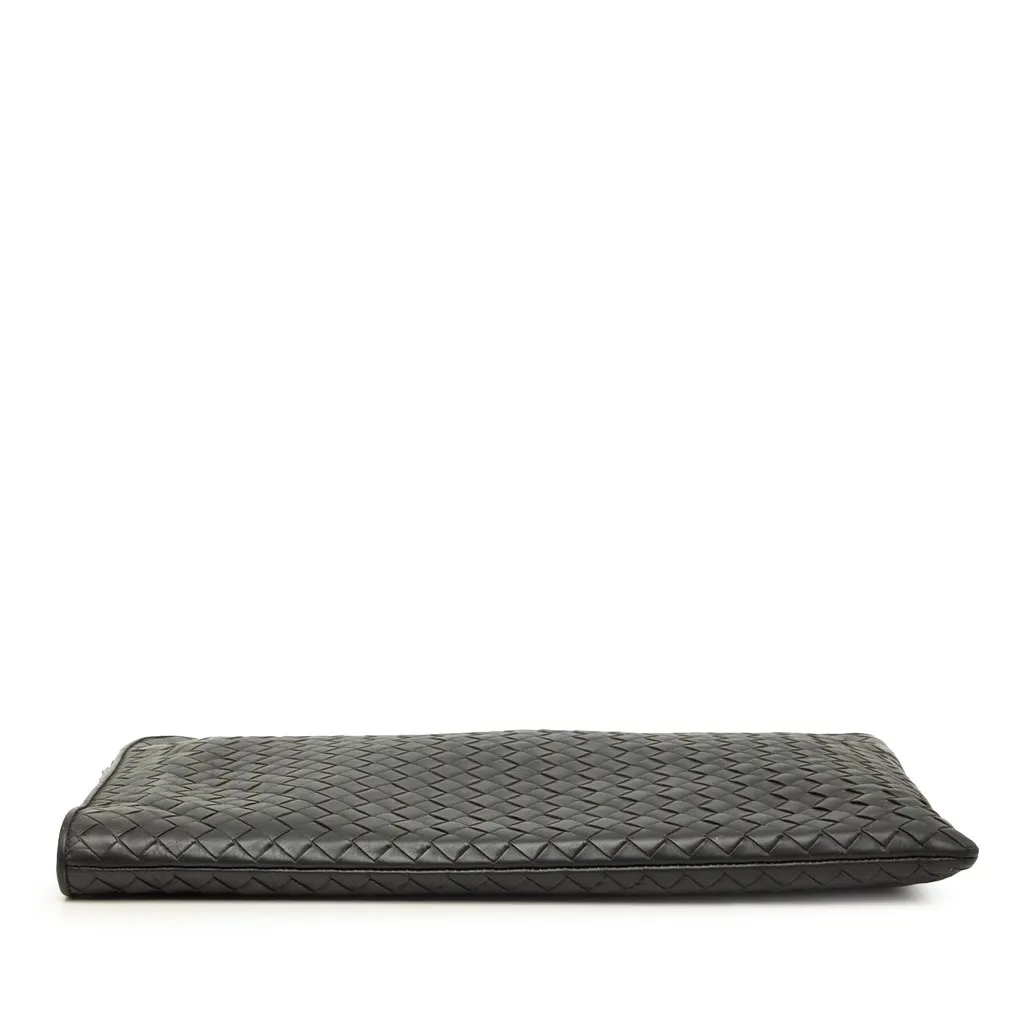Bottega Veneta Nappa Intrecciato Clutch Grey Leather Good - Inside View