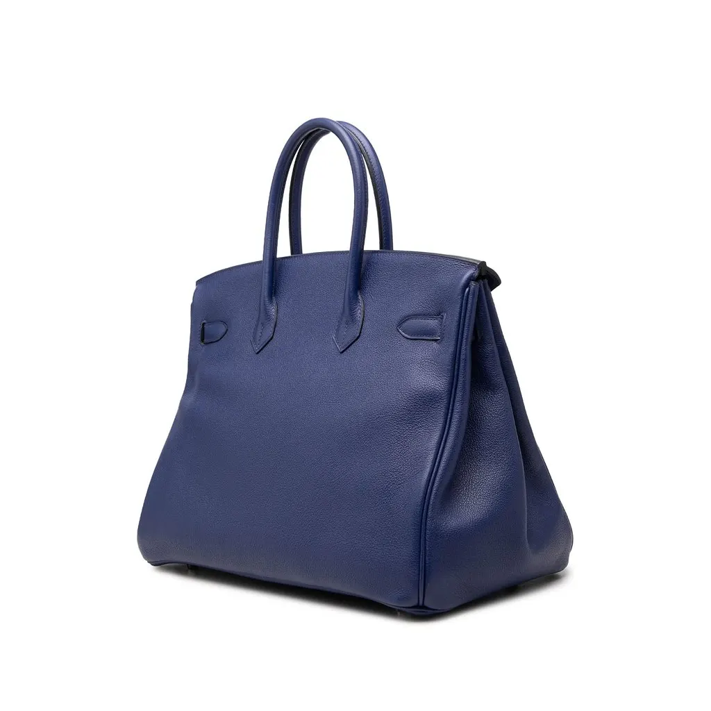 Hermès Limited Edition Taurillon Novillo Sea Surf and Fun Birkin Retourne 35 Blue Leather Very good - Back View